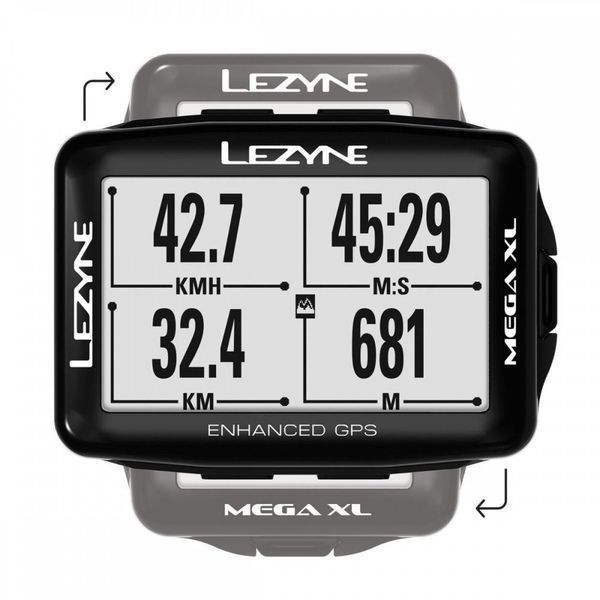 Велокомп'ютер Lezyne MEGA XL GPS Чорний 4712805 996940 фото