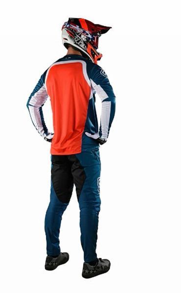 Джерси TLD Sprint Jersey Fractura [Slate Blue Orange] M 323331023 фото