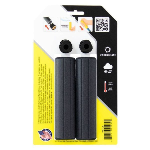 Грипсы ESI Ribbed Extra Chunky Black Silicone Bicycle Grips RBXCB фото