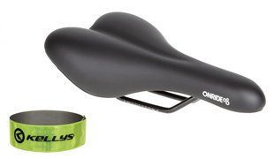 Сідло Onride Nap 155мм чорне + світловідбиваюча смужка KLS 3M 30см 6936116102226 фото