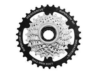 Трещітка SUN RACE M4S 7S, 13-34T, Zinc+Black FRW-76-27 фото