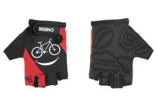 Рукавички дитячі ONRIDE Gem Smile bike чорний/червоний 6936116101463 фото