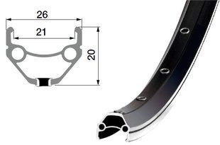 Обід 28" Onride Prime 21 622x21 36H пістонований чорний 2526116105742 фото